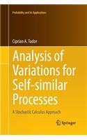 Analysis of Variations for Self-Similar Processes