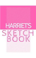 Harriet's Sketchbook: Personalized Crayon Sketchbook with Name: 120 Pages