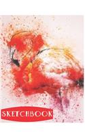 Sketchbook: Cute Flamingo Sketchbook for Kids Animal Lovers to Sketching, Whiting, Drawing, Journaling and Doodling Large (8.5x11 Inch.) 120 Blank Pages (Abstra