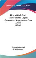 Henrici Godofredi Scheidemantel Legum Quarundam Aegyptiorum Cum Atticis (1766)