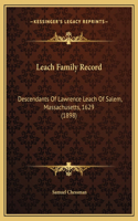 Leach Family Record