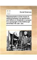 Representation of the Mode of Dealing Between the Gentlemen and Fishers in Shetland