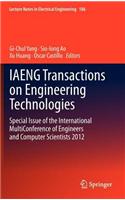 Iaeng Transactions on Engineering Technologies