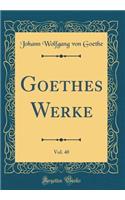 Goethes Werke, Vol. 40 (Classic Reprint)