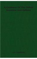 A Grammar of the Oldest Kanarese Inscriptions