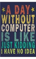 A Day Without Computer is Like Just Kidding I Have No Idea