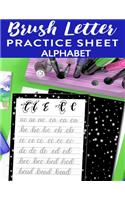 Brush Letter Alphabet Practice Sheet