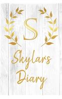 Skylar's Diary: Personalized Diary for Skylar / Journal / Notebook - S Monogram Initial & Name - Great Christmas or Birthday Gift
