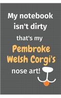 My notebook isn't dirty that's my Pembroke Welsh Corgi's nose art