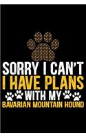 Sorry I Can't I Have Plans with My Bavarian Mountain Hound