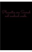 Placentas are Sacred not Medial Waste: Dream Journal - 6"x9" - 120 pages - Dream Recording Notebook - Matte Cover