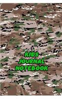Kids Journal Notebook: Daily Journaling Notes For Girls Boys Teen Spark Imagination, Great Gratitude and Positive Thinking - Brown Camo Cover Print