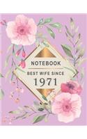 Notebook - Best Wife Since 1971: 48th Wedding Anniversary Gift for Her - Forty-Eight year Wedding Anniversary Gift for Wife Couple Married in 1971 ( 8.5 x 11 inches - 108 Pages )