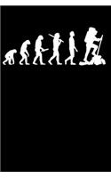 Wanderer Notizbuch: A5 Kariert 108 Seiten - Wandern Evolution Notizheft - Geschenk für Wanderer & Bergsteiger