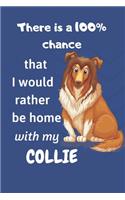 There is a 100% chance that I would rather be home with my Collie: For Collie Fans