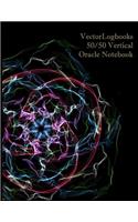 VectorLogbooks 50/50 Vertical Oracle Notebook: 8.5 by 11 inch Notebook With Pages Split 50% Lined & 50% Plain