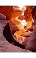 Antelope Canyon Notebook Large Size 8.5 x 11 Ruled 150 Pages Softcover