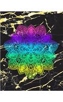 Mandala Bullet Journal: Beautiful Spiritual 150 Dotted Page 8x10 Notepad