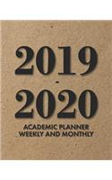 2019-2020 Academic Planner Weekly and Monthly