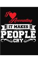 I Love Accounting It Makes People Cry: 2019 Daily Planner Calendar Goal Planner