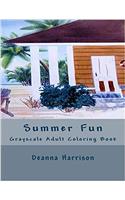 Summer Fun: Grayscale Adult Coloring Book