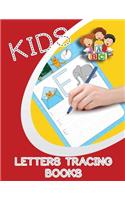 Kids Letters Tracing Books: Letter Tracing Practice Book For Preschoolers, Kindergarten (Printing For Kids Ages 3-5)(1" Lines, Dashed)