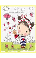 Super Cute Girls Coloring book for Kids