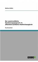 sozialrechtliche Herstellungsanspruch im öffentlich-rechtlichen Nachteilsausgleich