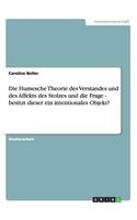Humesche Theorie des Verstandes und des Affekts des Stolzes und die Frage - besitzt dieser ein intentionales Objekt?