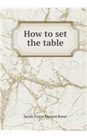 How to set the table: (English)