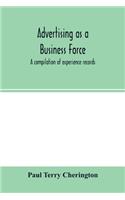 Advertising as a business force; a compilation of experience records