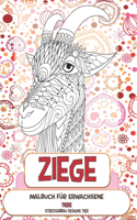 Malbuch für Erwachsene - Stressabbau Designs Tier - Tiere - Ziege