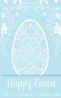 Happy Easter Anti-Stress Mandala Coloring Book Baby Blue