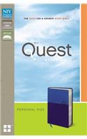 NIV, Quest Study Bible, Personal Size, Leathersoft, Blue: The Question and Answer Bible