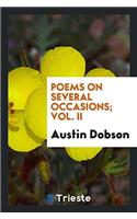 Poems on several occasions; Vol. II