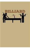 Billiard: Blank Paper Sketch Book - Artist Sketch Pad Journal for Sketching, Doodling, Drawing, Painting or Writing