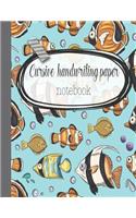 Cursive handwriting paper notebook