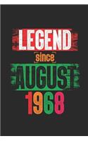 Legend Since August 1968: Graph Ruled Notebook - Journal 51st Birthday for Woman and Men