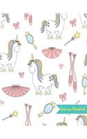 Unicorn Notebook: Cute Kawaii Journal and Diary Large 8.5 x 11 Matte Cover with Blank Lined Ruled White Paper Interior - Perfect for School, Gifts for Kids (Girls and