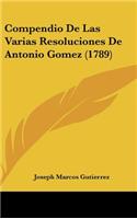 Compendio de Las Varias Resoluciones de Antonio Gomez (1789)