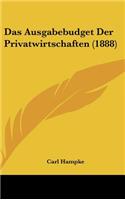 Das Ausgabebudget Der Privatwirtschaften (1888)