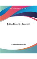 Indian Etiquette - Pamphlet