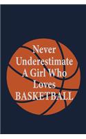 Never Underestimate a girl who loves Basketball