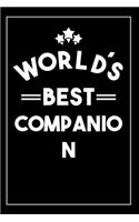 Worlds Best Companion: Blank Lined Journal
