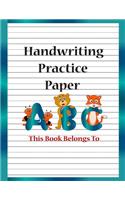 Handwriting Practice Paper: Abc Kids, Notebook With Dotted Lined Writing For Kindergarten To 3rd Grade Students (8 1/2 x 11 inches. Large size - 110 Pages)