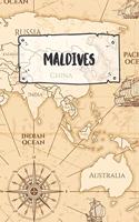 Maldives: Dotted Travel Diary Notebook or Journey Dotted Grid Journal - Holiday Trip Pocketbook for Men and Women with Dots