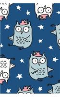 Owl Journal: Cute Colorful Lined Notebook