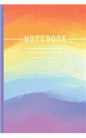 Creative Notebooks: Rainbow Ruled Notebook Lined School Journal - 120 Pages - 6 x 9" - For Kids Girls Teens Women (Composition Books)