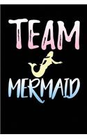 Team Mermaid: Awesome Cute Writing Journal Wide Ruled 6 x 9 in, 108 pages book for boys, kids, school, students and teachers (Cool Writing Notebook)
