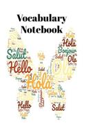 Vocabulary Notebook: Language Vocabulary Notebook Split Into 2 Lined Columns Sections